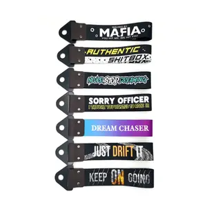 Car Decoration NEW JDM Culture Car Color Decoration Pendant Tow Strap Belt Tow Rope Ribbon Auto Accessories Trailer Ropes Bumper Towing Strap
