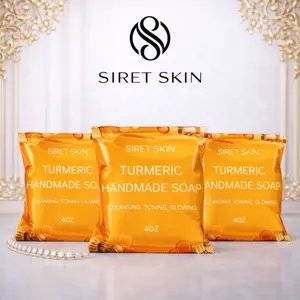 Siret Skin Turmeric Miracle Soap 3 Pieces Handmade Cleansing Toning Glowing Skin 40Z Each