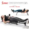 SUNNY Adjustable Decompression Bench Full Body Inversion Traction Stretch Machine 400lbs Capacity Lumbar Stretching for Flexibility Mobility Posture Support Spinal Sciatica Disc Lower Back Pain Relief Reset Table Recovery Bench Equipment Comfortable