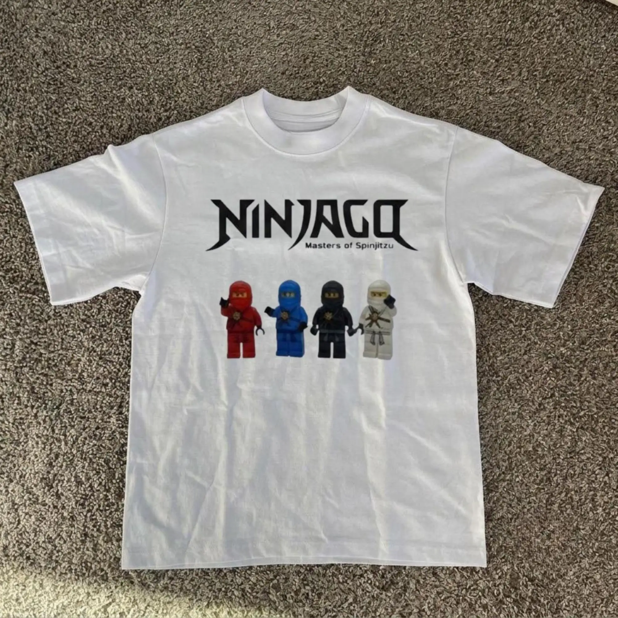 Gildan Men's And Women's T-Shirt, Vintage Ninjago Masters Of Spinjitzu T-Shir, Unisex Vintage Graphic Tees Gothic Grunge Y2K Emo Scene Amity Affliction Style Clothes Men Women Streetwear Summer