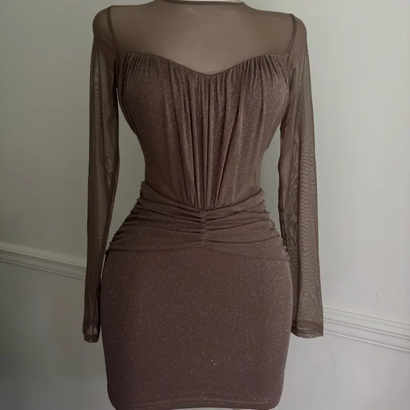 Smoke Taupe mini Dress