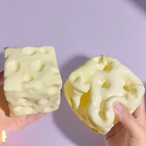 Cheese Squeeze Toy  Highly Moldable Non-Rebounding Sensory Hand Toy for Stress Relief | Novelty Fidget Toy