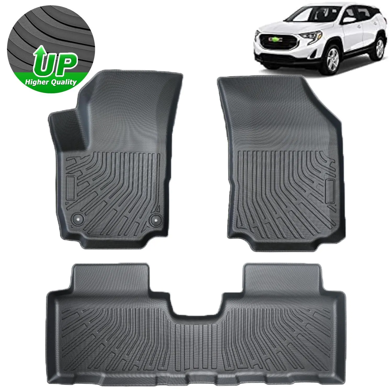 Floor Mats Fit for Chevy Chevrolet GMC Terrain/Terrain  Denali Chevrolet Equinox 2018-2024 (Not for EV), All Weather Car Floor Mats for Equinox Accessories, Waterproof Heavy Duty