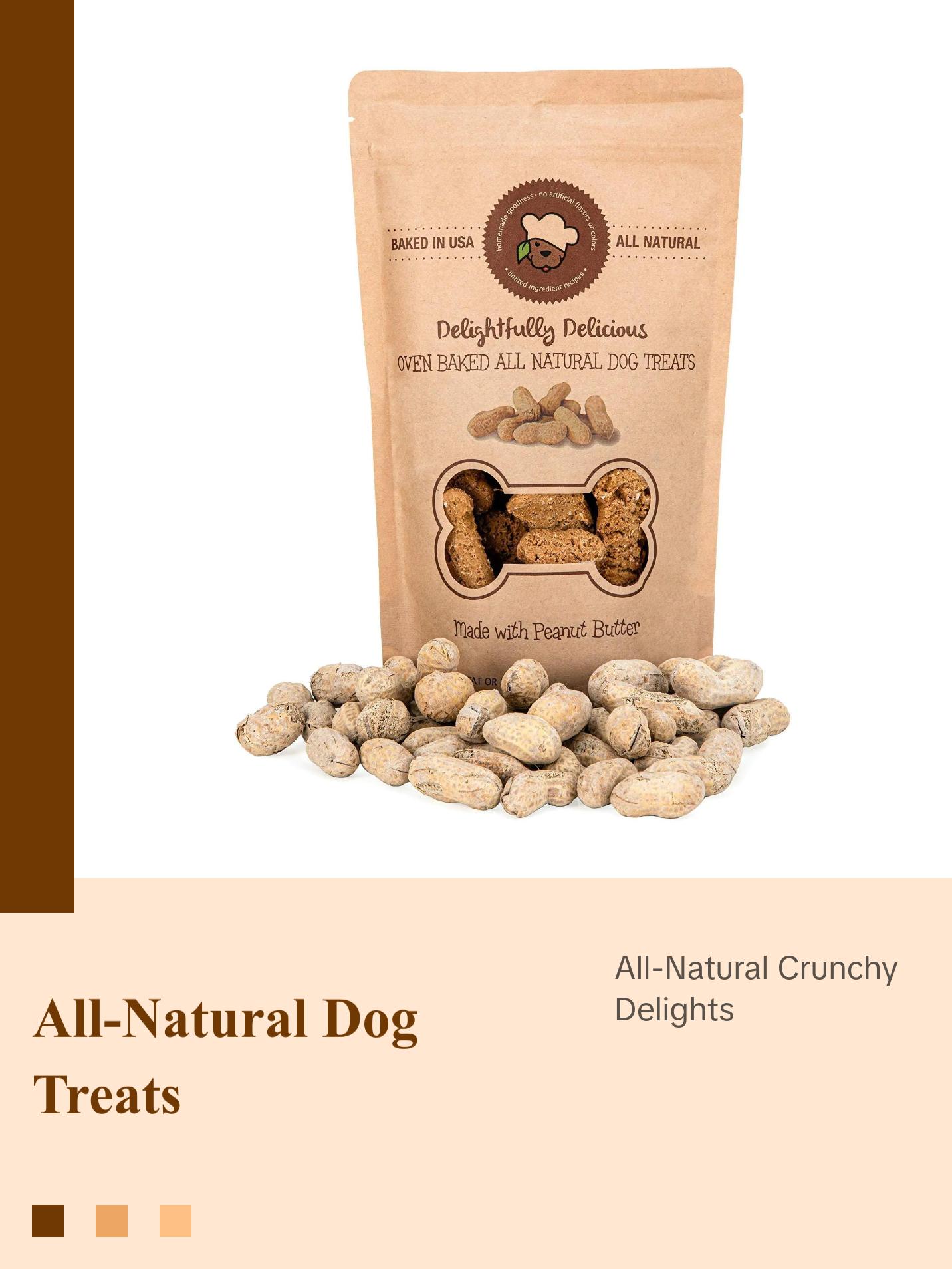 Peanuts Delicious Dog Treats Made in USA All Natural Oven Baked Biscuits