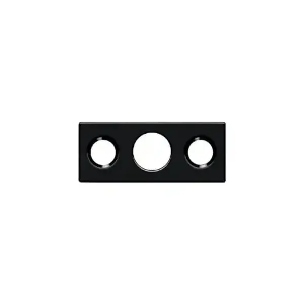Deltana SP7FBR19 Solid Brass Flush Bolt Strike Plate, 7" Size, 1-1/2" Height, 5/8" Width, Tarnish Resistant Black Painted, for French Doors, With Screws, 7" Flush Bolt