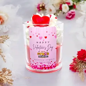 Valentine’s Dessert Candle – Whipped Vanilla | Hand-Poured Soy Candle (8oz)