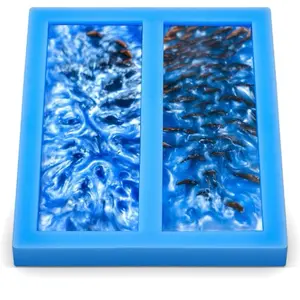 Tessco 1 Piece Double Cavity Silicone Knife Scale Mold Casting Resin Knife Mold