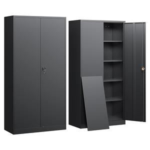 Letaya 72" H Lockable Steel Garage Cabinet - Heavy Duty Steel Cabinet Cupboards, Tall Adjustable Cupboards, Corrosion-Resistant, Moisture-Proof, Garage Organization, Organizer Storage, Modern Construction, Home/Office Use summergarden