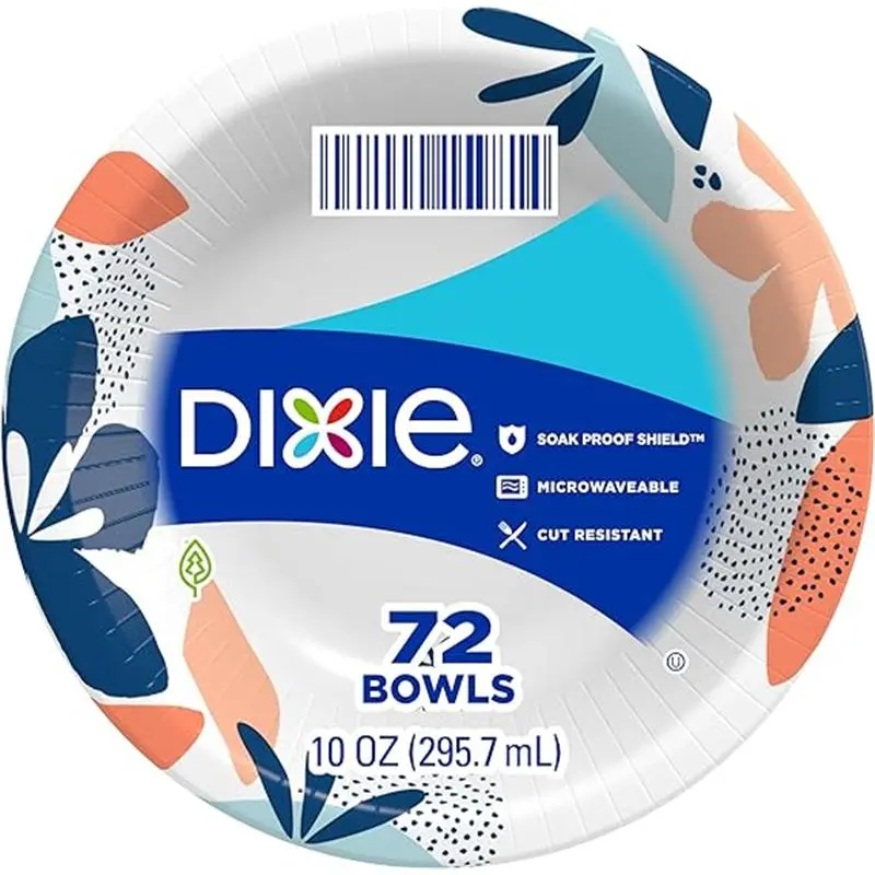 72 Pcs Small Paper Bowls Microwave-Safe Disposable Bowls