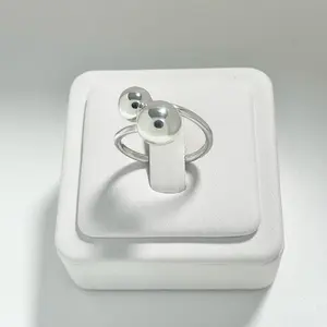 Sterling Silver 925 Two Ball Ring Sterling Silver 925 Two Ball Ring