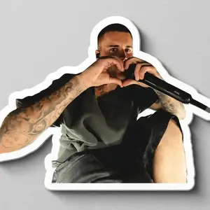 (Set of 2,3,5 pcs) Heart Sign Coachella Sticker USA - Music Fan Sticker, Laptop or Water Bottle Decal