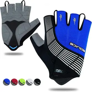 Cycling Bike Gloves-Padded Half Finger Bicycle Gloves with Shock-Absorbing, Anti-Slip, Breathable Features For MTB, Road Biking, Men & Women