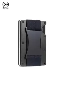 Carbon Fiber Rfid Metal Credit Card Holder, Slim Unisex Bank Cardholder Case, Durable Metal Wallet for All Seasons