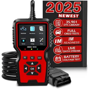 V519 OBD2 Diagnostic Scanner Tool - Vechicle Check Engine Light Code Reader with   Tester, I/M Readiness, Reset, and Code Eraser for  OBDII  Since 1996 Red