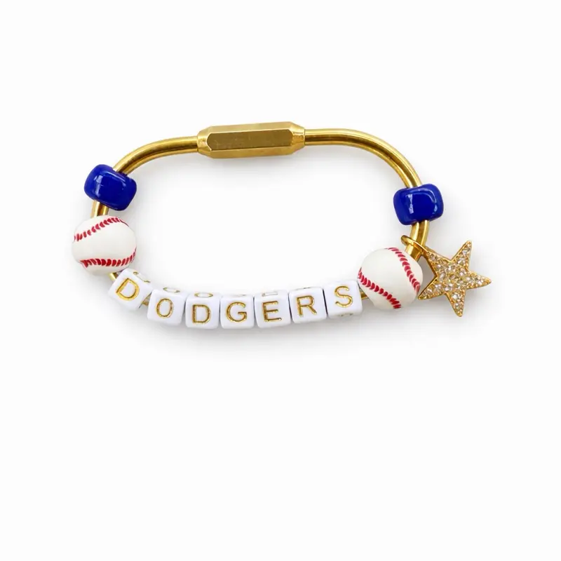 Beaded Bag Charm dodgers baseball Beaded Bag Charm dodgers baseball