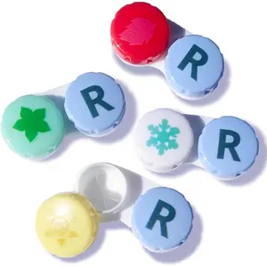 Contact Lens Case for Men and Women– Year Supply Pack of 4 Cute Contact Lens Case for Travel - Eye Contact Cases for Optimal Hygiene - Nice Colored Contact Case for Carrying Contacts Daily Kit Storage