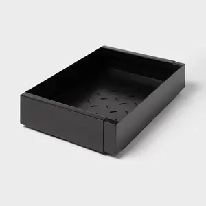 Metal Expandable Pull Out Drawer Adhesive Black - Brightroom