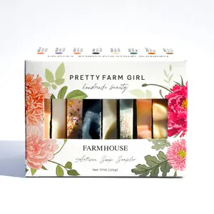 [Pretty Farm Girl] Soap Sampler Gift Kit – Nourishing Goat Milk & Tallow Collection (8 × 2.5 oz Bars)