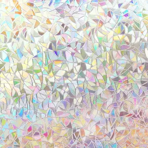 Window Privacy Film Static Window Clings Vinyl 3D Decals Stickers Rainbow Window Film for Glass Door Heat Control Anti UV