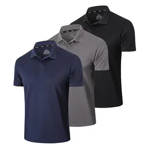 3 Pack Men's Running Sports Tops Gym Workout Outdoor Men's Polo Shirts Short Sleeve Breathable Quick Dry Golf Back To School Tennis Underwear