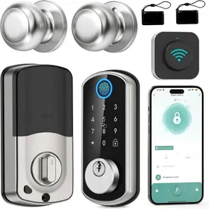 WiFi Smart Door Lock Set: Hornbill Keyless Entry Door Lock Deadbolt with Handle