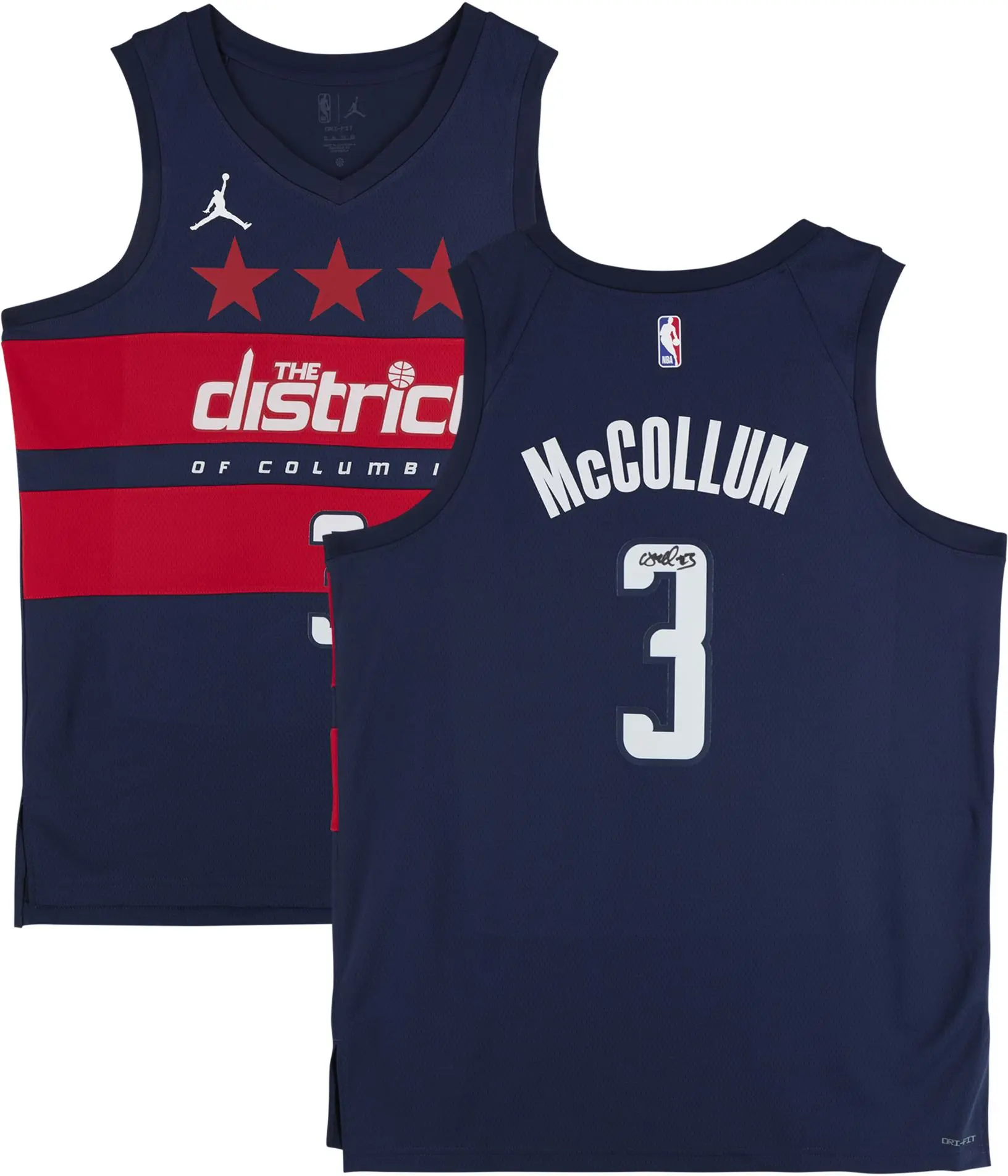 CJ McCollum Washington Wizards Autographed Nike Navy Statement Edition Swingman Jersey - Fanatics Authentic Certified