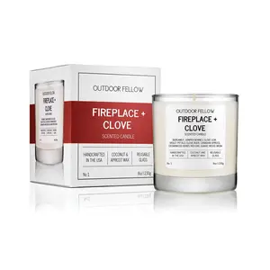 Fireplace and Clove Scented Candle