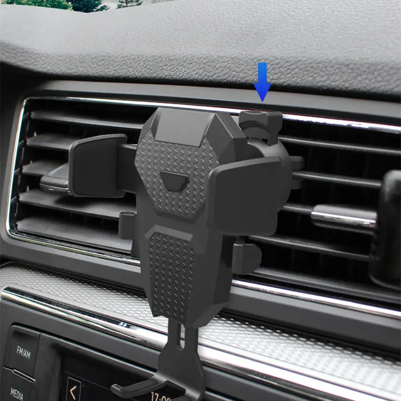 Universal Car Phone Holder Vent Dashboard Mount for Air Conditioning Outlet Black Plastic Mounting Bracket