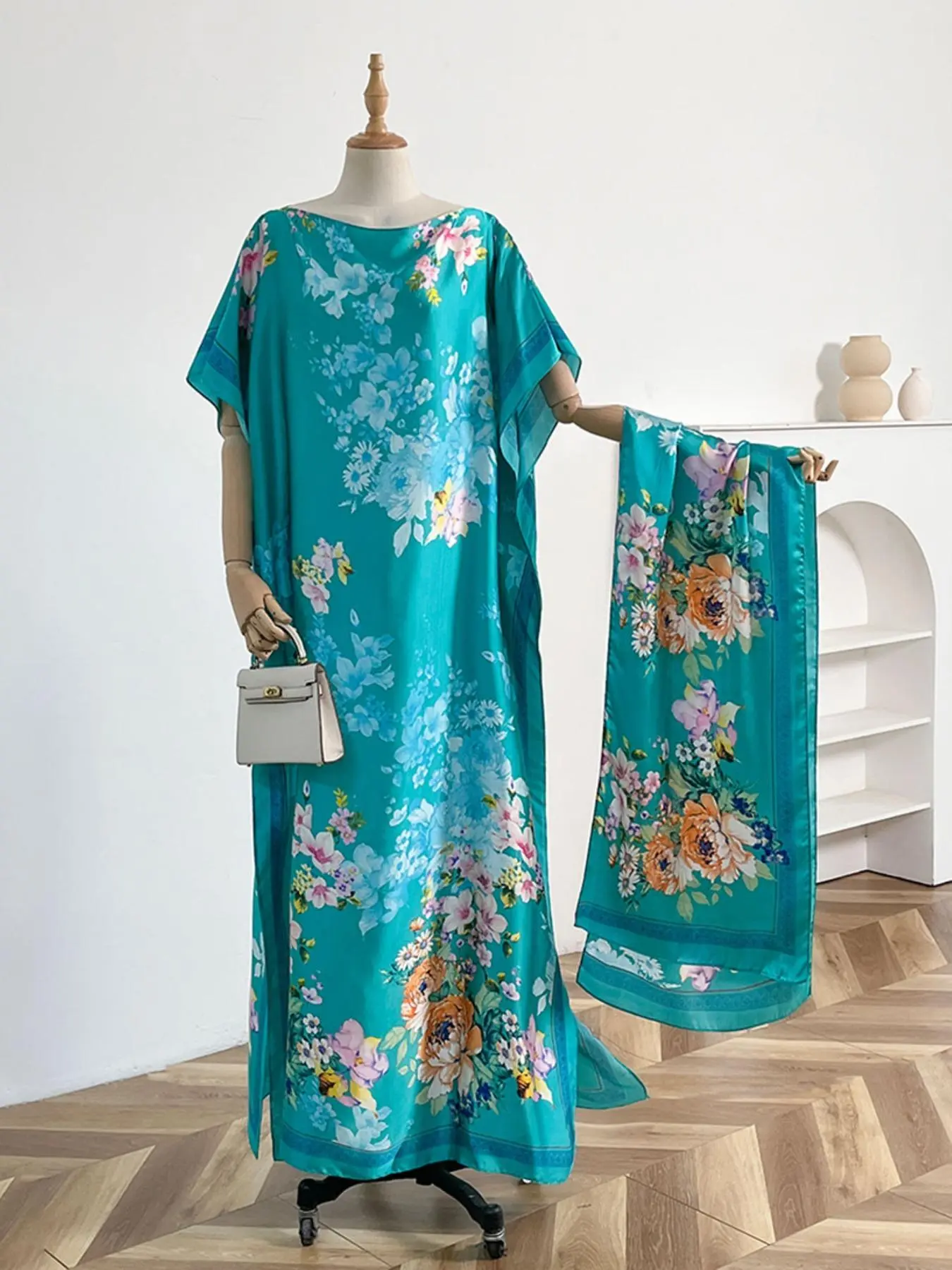 Women's Floral Print Long Scarf, Elegant Soft Comfortable Shawl for Women, Fashion Accessories for Daily Wear, Trendy All-match & Exquisite Scarf for Birthday Gift, Boho Casual Comfy, Bohemian Style, Boho Styles, Boho Chic Style