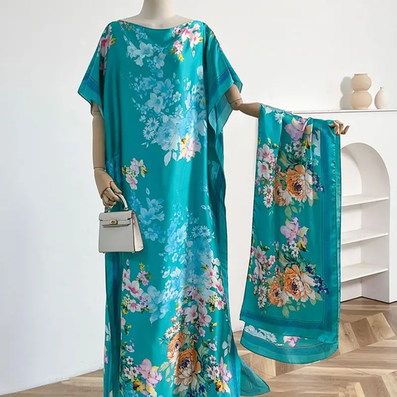 Women's Floral Print Long Scarf, Elegant Soft Comfortable Shawl for Women, Fashion Accessories for Daily Wear, Trendy All-match & Exquisite Scarf for Birthday Gift, Casual, Casual Floral Design