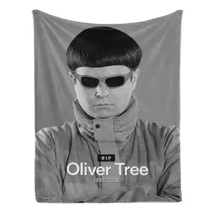 Oliver "Rest In Peace" Tree-Themed Throw Blanket – Lightweight, Soft Plaid Flannel Blanket; Perfect As A Gift For Fans.