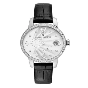 Girard-Perregaux Cat’s Eye Power Reserve 80486D11A161-CK6A Automatic 37.95 × 32.95mm Silver Diamond Dial Stainless Steel Diamond Bezel Ladies Watch N°1718 WHT031843