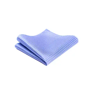 Dusty Blue Polka Dot Pocket Square