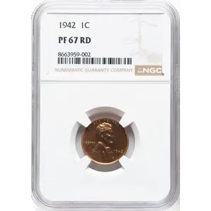 Proof Lincoln Cents (1942 1C, RD)