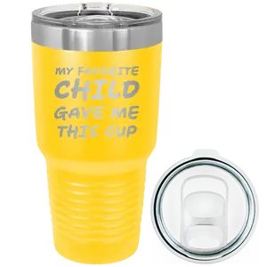 Personalized My favorite Child 30 oz Tumbler - Yellow