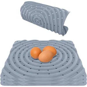 4 Washable Chicken Nesting Pads for Laying Eggs - Nesting Pads for Chicken Coop - Gray Nesting Box Pads for Chickens - Durable Chicken Bedding for Coop, Poultry Nest Box Pads for Chickens