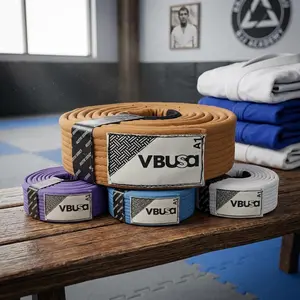 Rustic Series BJJ Belt, Judo Belt, Jiu Jitsu Pro BJJ Belts with Sleeve Bar for Ranking Stripes Size A1 - A4 - Martial Arts Training Gear for Brazilian Jiu-Jitsu, Judo, Grappling, Competition, Durable Cotton Construction, Adjustable Fit