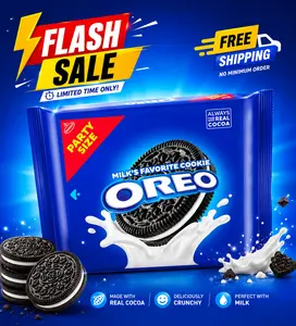 OREO Chocolate Sandwich Cookies Party Size 24.16 oz – Classic Crunchy Chocolate Cookies with Rich Creme Filling, Family Pack Snack for Parties, Lunch Boxes, Movie Nights & Sweet Dessert Treats