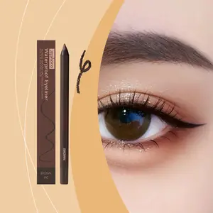 Zephoco Waterproof Gel Eyeliner Pencil Cosmetic - Smudge-Proof, Silky-Smoothening Formula, Single Item for Long-Lasting Makeup Application, Brown Eyeliner Pencil & Lipliner Compatibility