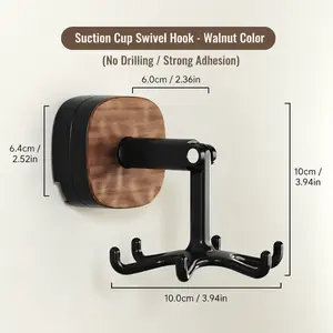 360° Rotating Suction Cup Hook – Heavy-Duty, Damage-Free Wall Organizer for Kitchen, Bathroom, Bedroom, and Home Accessories