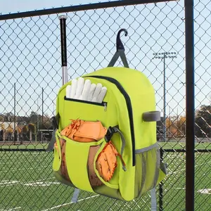 TATAANTY Baseball & Tennis Holder Bag, Softball Bat  With Shoes Pocket, Portable Baseball Equipment Storage  Lightweight Baseball  with Fence Hook,