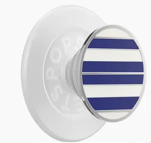 Enamel Nautical Stripe MagSafe PopGrip by PopSockets, Stylish Magnetic Cellphone Accessory with Stand and Mount Functions, Phone & Tech Accessory for Smartphones, Accessories