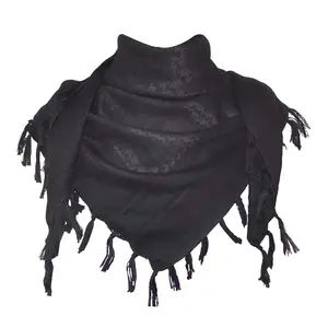 Explore Land Cotton Shemagh Tactical Desert Scarf Wrap Keffiyeh Head Neck Scarf with Tassel