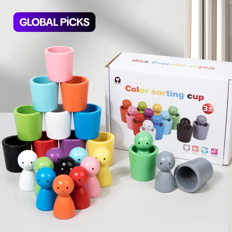 Colorful Stacking Cups Toy, 1 Set Mini Cute Building Blocks Toys for Color Recognition, Creative Stacking Toys for Birthday Gifts, Valentine's Day Gift, Stacking Game #TOP PICKS
