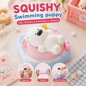 [Yuyu's Squishy World] Handmade taba squishies/swimming puppy squishy toys full silicone reborn squishy, fidget toys, taba squishy, swimming puppy, gifts for girls & boys