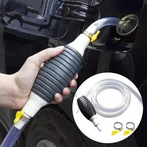 Multi-Purpose Portable Suction Pump with Flexible PVC Hose, Compact Design, Adjustable Flow Control, and Colors