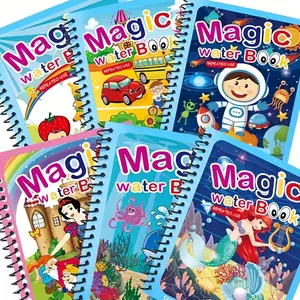 Magic Water Painting Book, Reusable Coloring Book, Portable Educational Drawing Toy, Perfect for Travel and Kids, Easter, Christmas, Birthday Gift