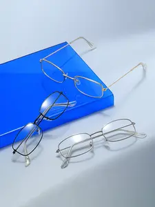 New Arrival Small Frame Retro Rim Glasses, Fashionable Women's Elegant Plain Face Eyeglasses, High-Quality Small Face Style, Trendy Vintage Eyeglasses