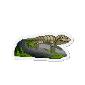Relaxing Lizard Pixel Art Magnet
