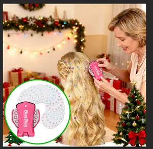 Gemstone Refill Pack Shimmering Diamond Styling Toolhair jewel stamper+180 pcs Colored Gems set Accessories& Birthday Gifts Christmas Gift Newyears Gift Suitable for All Hair Types/Styles HairCare Product Heat-Free Styling Attachment